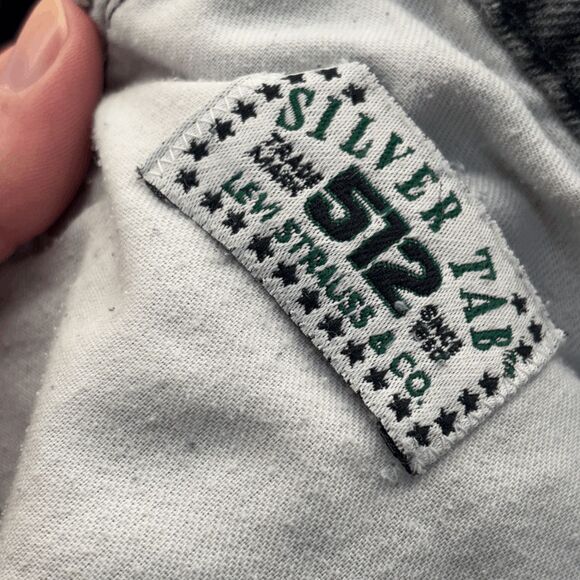 Vintage 90s Levi Strauss Silvertab 512 Dark Gray Jeans 33x33 Made In USA - Picture 12 of 14